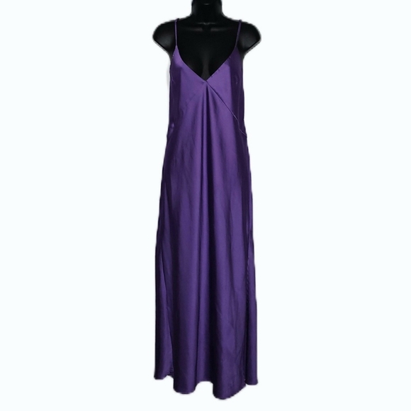 A.N.D. Purple Satin Slip Gown - Picture 4 of 6